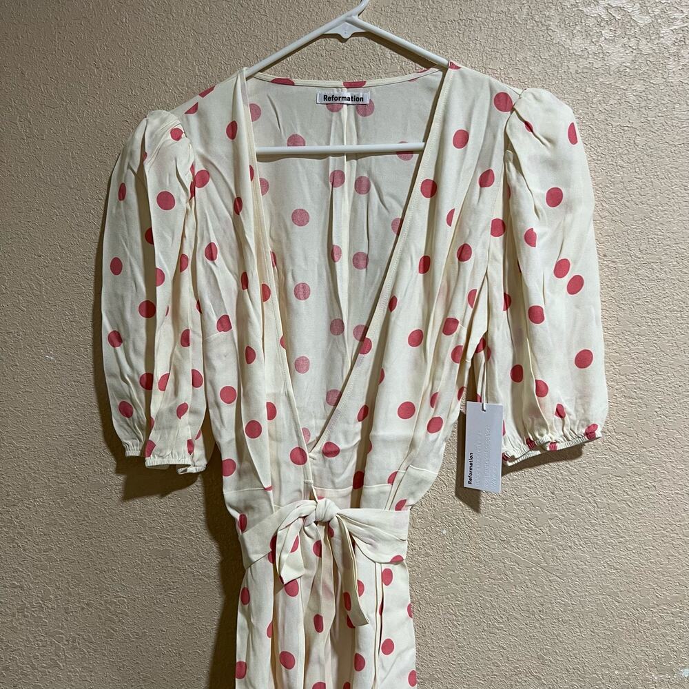 NWT Reformation Olince dress in Andie polka dots - Picture 2 of 6
